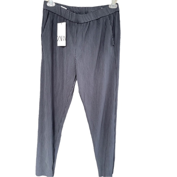 ZARA ribbed pants, size M,elastic waist band with drawstring,excellent condition - Picture 1 of 5